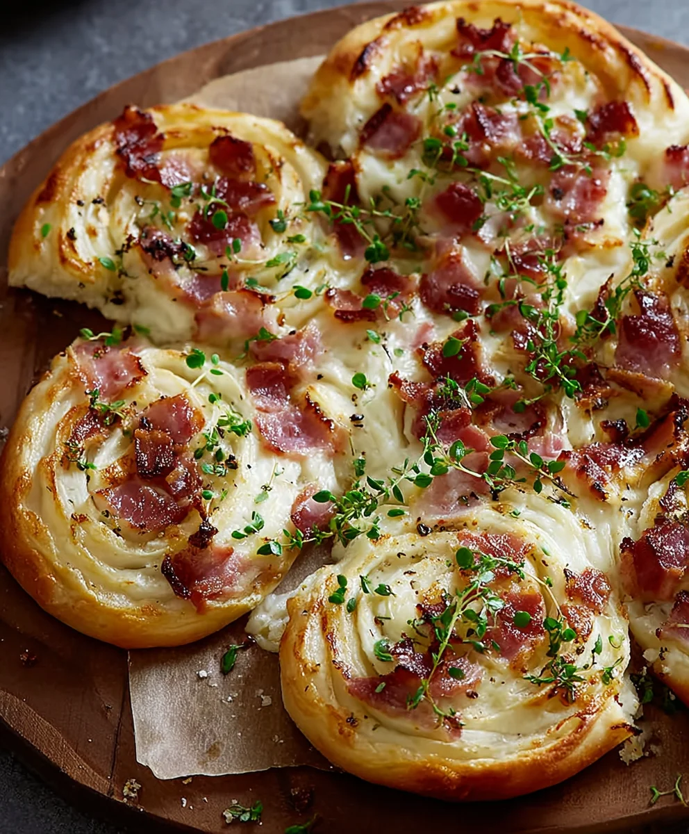 Flammkuchen Schnecken: Herzhafte Rindfleisch-Schnecken