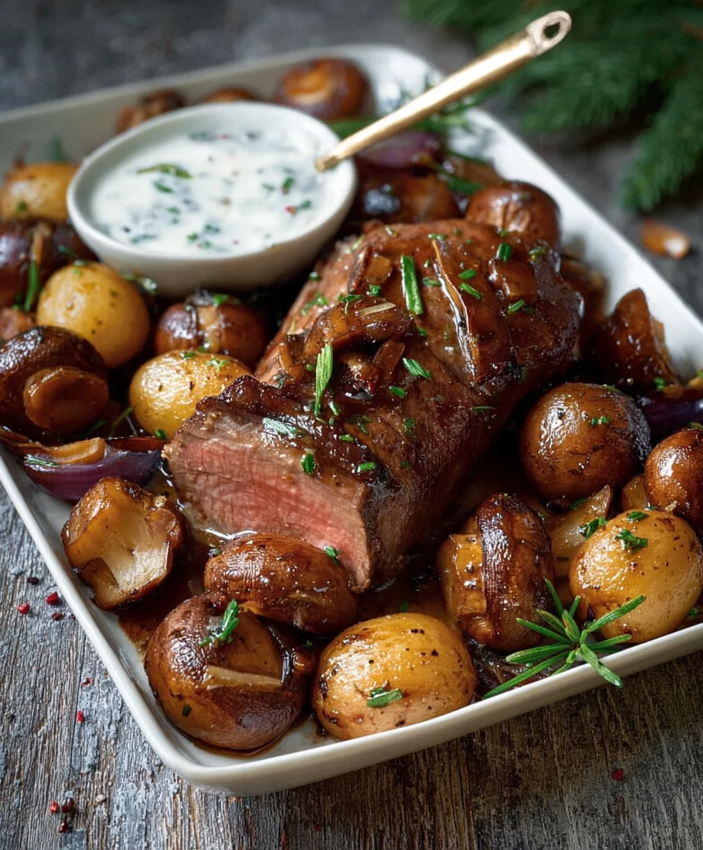 Rinder-Cbeef hampignons: Weihnachtsmarkt-Flair (alkoholfrei)