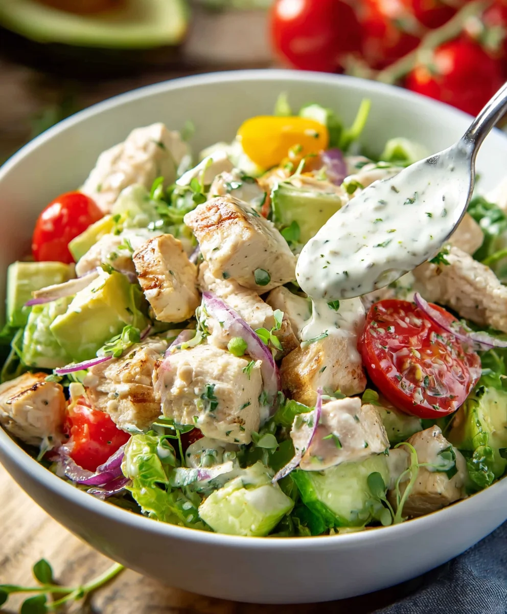 Gesunder Ranch Hähnchensalat: Lecker & Einfach