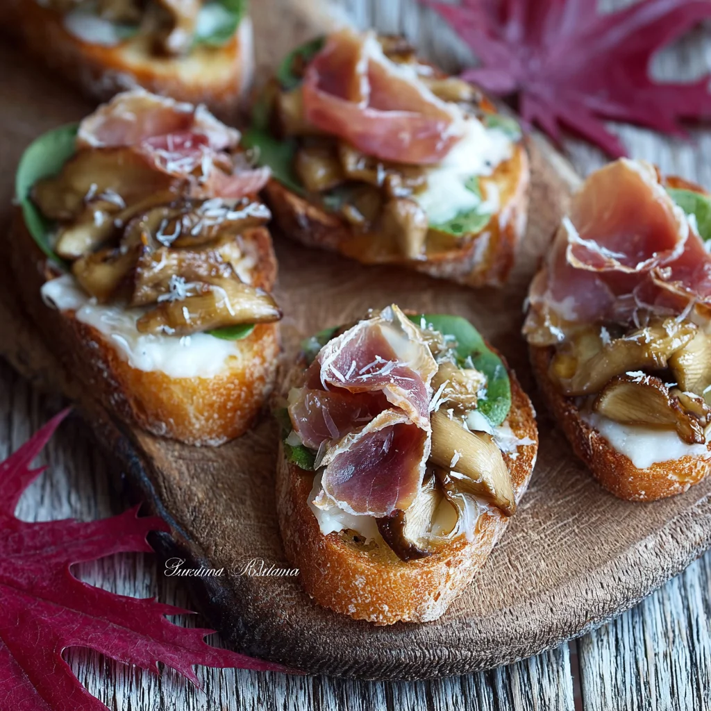 Crostini Steinpilz & Speck: Italienische Leckerei