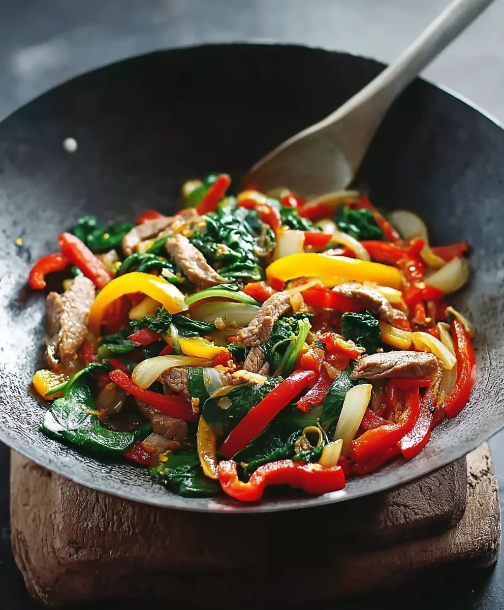 Mangold Paprika Beef Wok Rezept | Schnell & Einfach