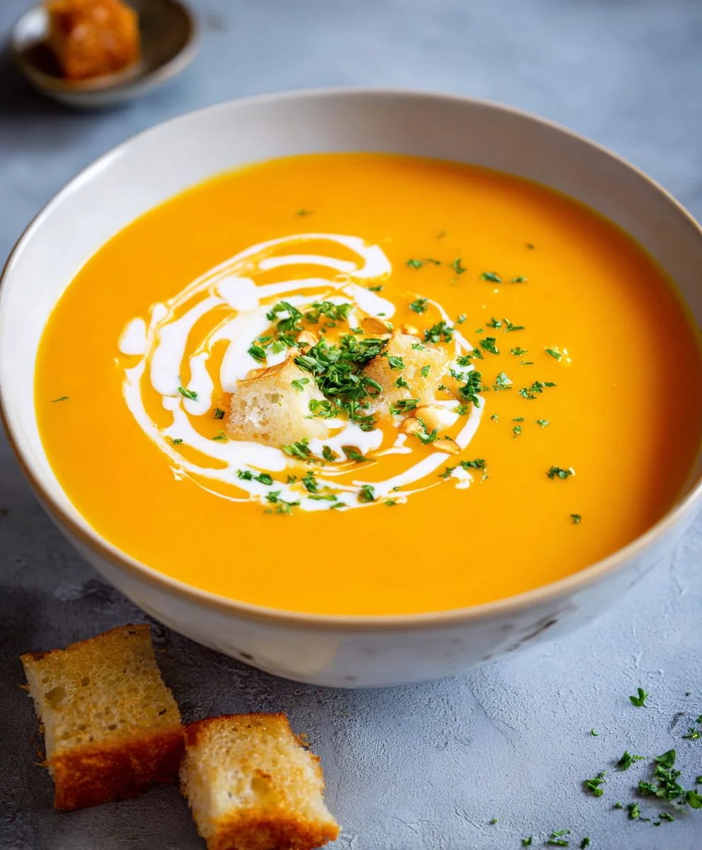 Schnelle Cremige Kürbissuppe (15 Min)
