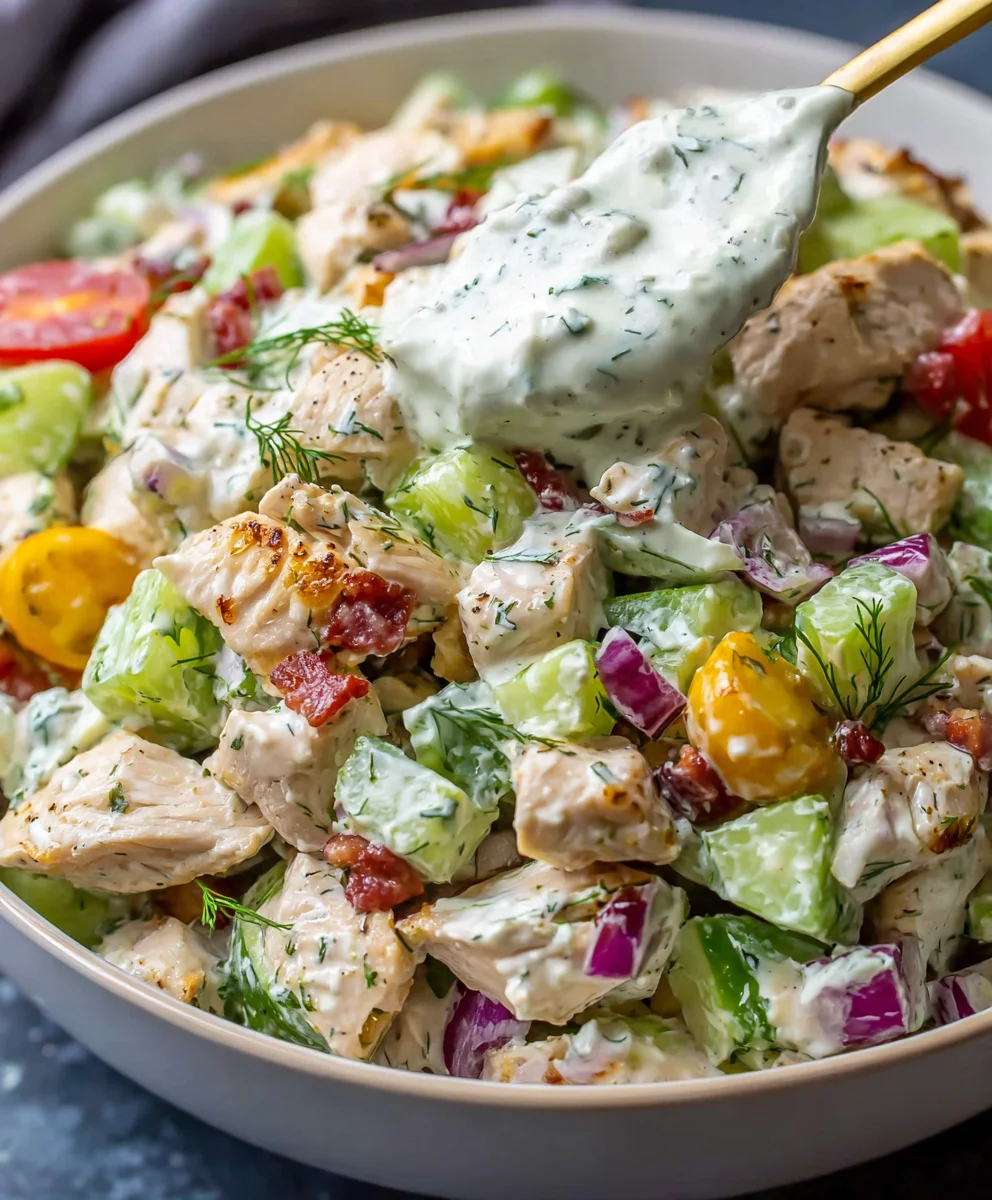 Gesunder Ranch Hähnchensalat: Lecker & Einfach