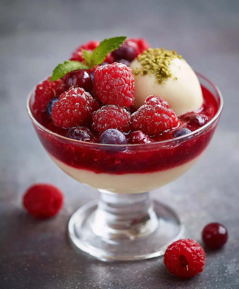Heißes Non-Alcoholic Beeren-Dessert Coupe: Einfaches Rezept