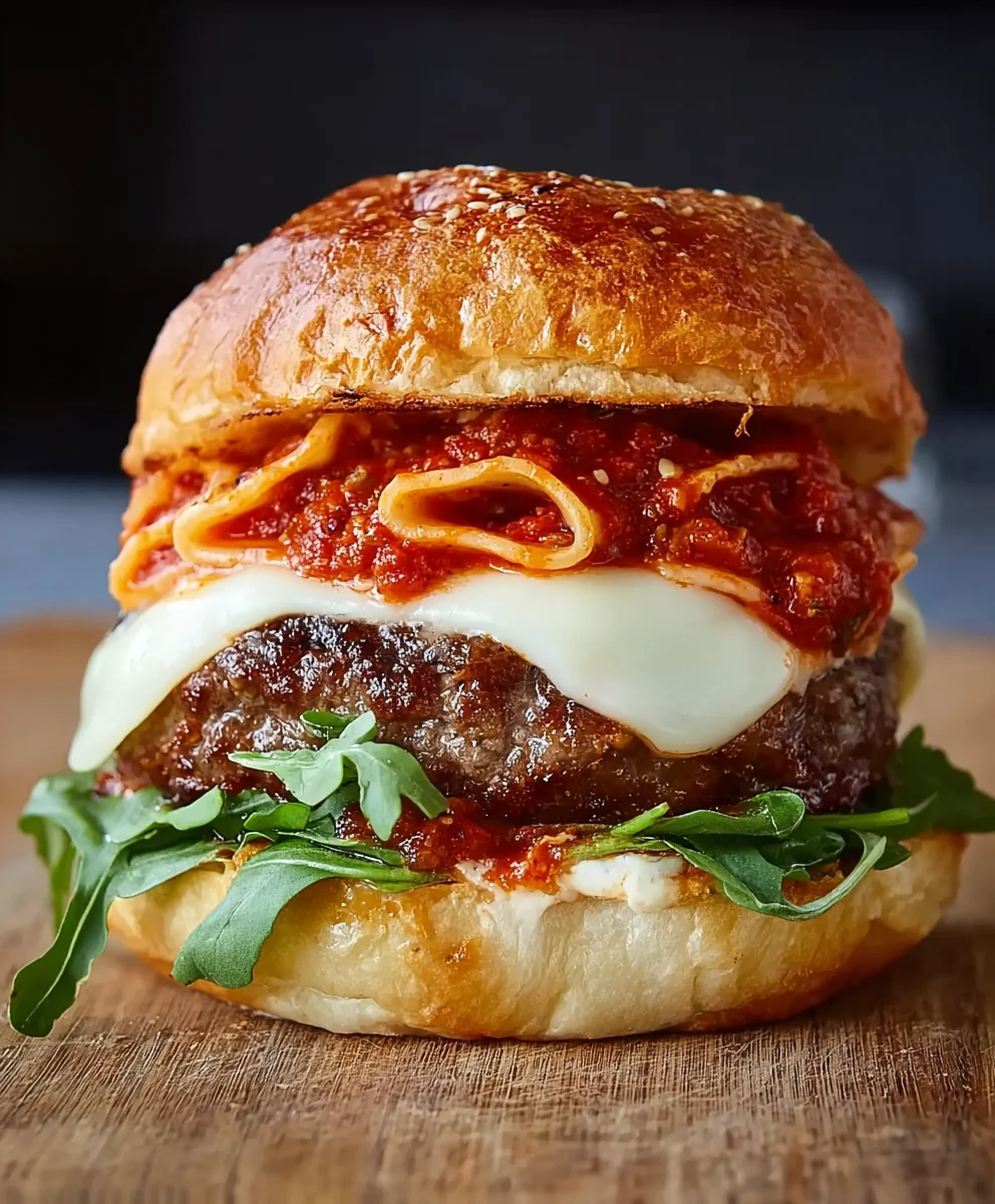 Lasagne Burger: Saftiger Rinder-Burger mit Lasagne-Schicht!