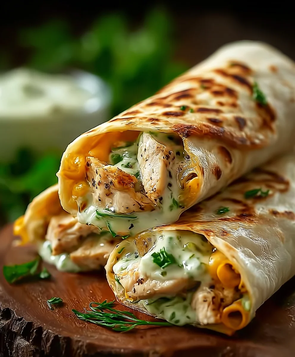 Knoblauch-Hähnchen-Wraps: Einfach & Lecker!