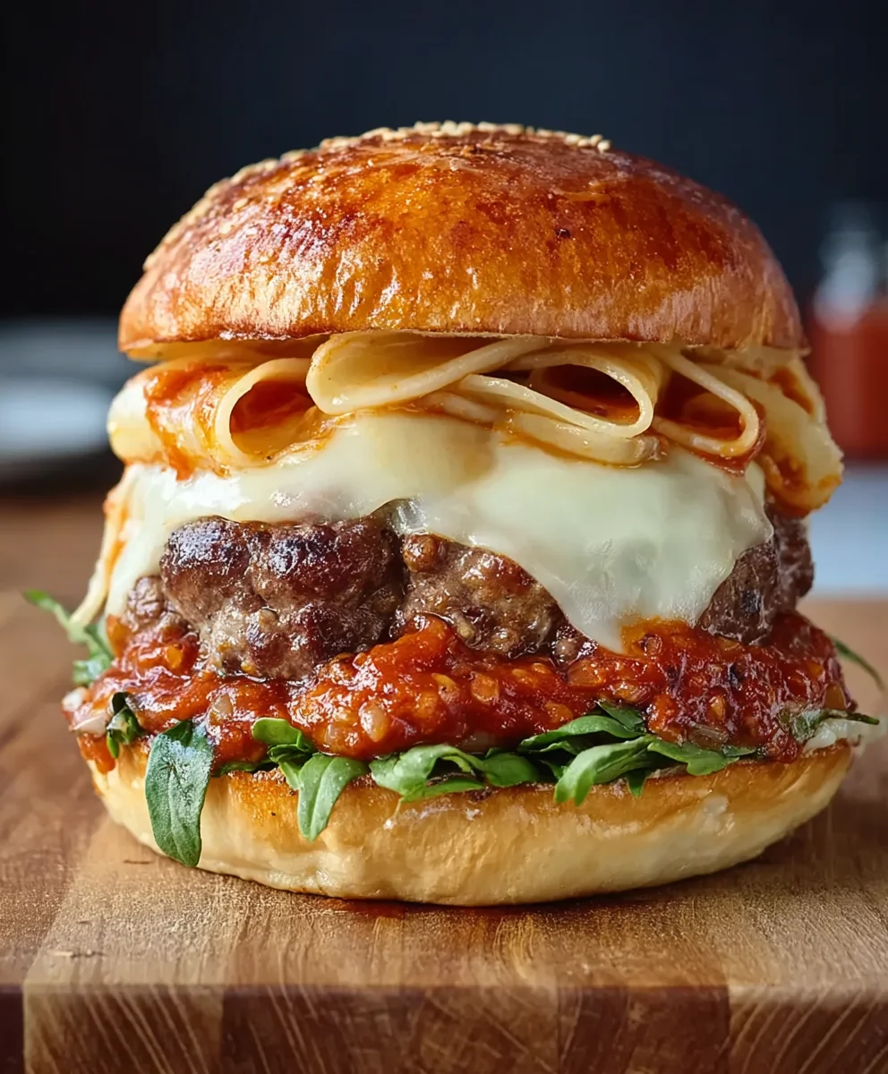 Lasagne Burger: Saftiger Rinder-Burger mit Lasagne-Schicht!