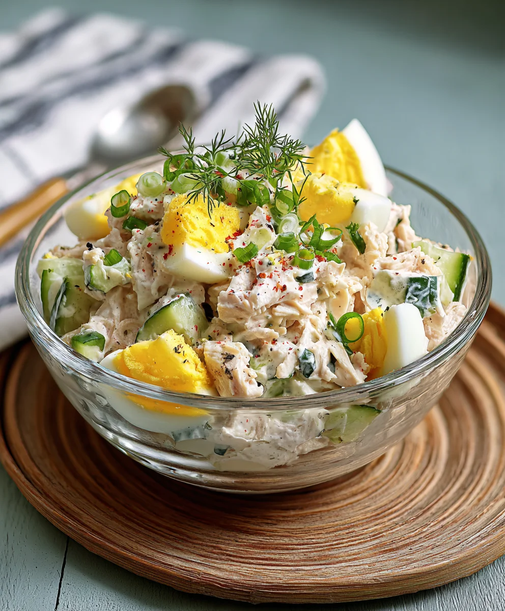 Thunfischsalat mit Ei & Joghurt: Herzhaft genießen