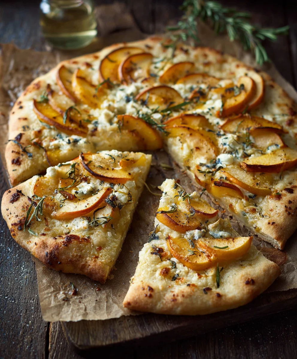 Kürbis Pizza Bianca Apfel: Herbstgenuss