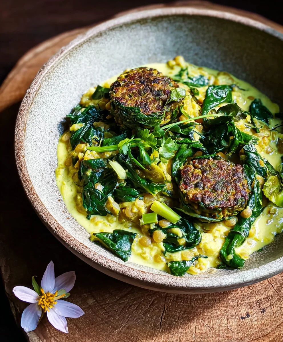 Linsenküchlein mit Curry-Mangold | vegan & lecker
