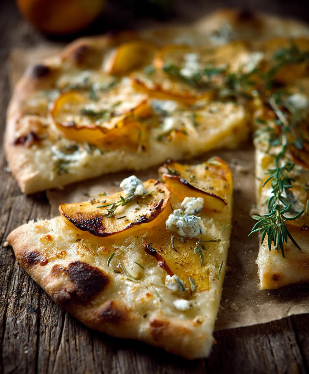 Kürbis Pizza Bianca Apfel: Herbstgenuss