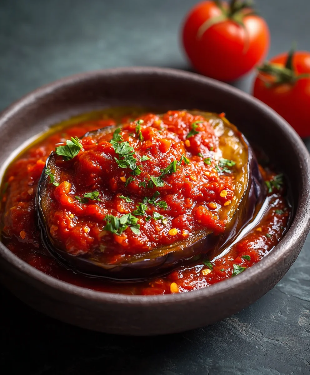 Aubergin extracten Tomaten Sauce: Schnell & Lecker