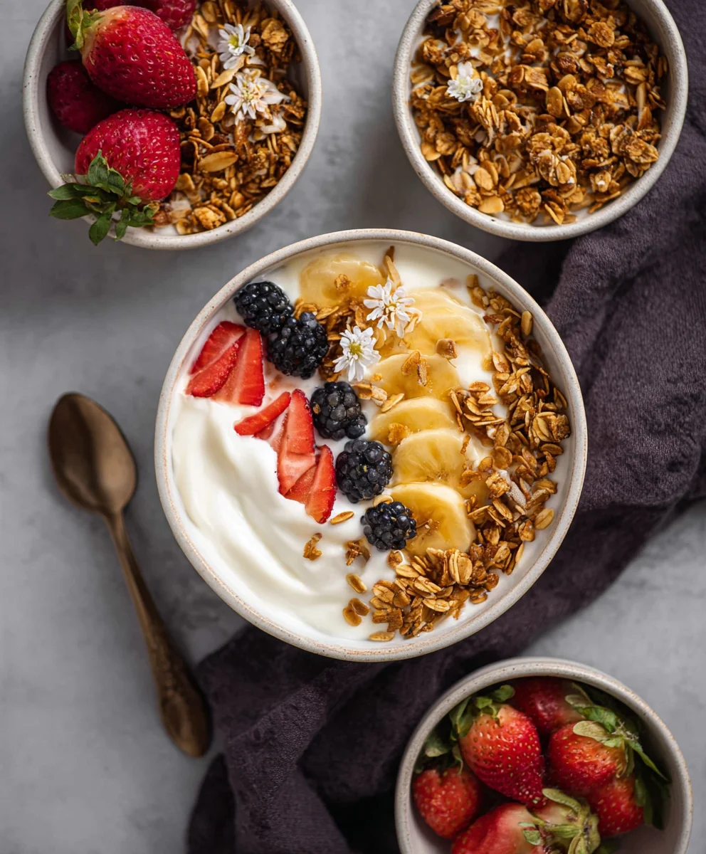 Einfache Joghurt Granola Bowls: schnelle Ideen