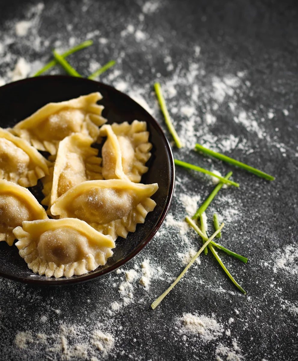 Ravioli cinesi: Hausgemachte Dumplings mit Rinderhackfleisch