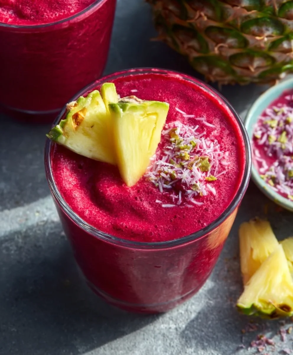 Ananas Rote Bete Smoothie (Ohne Banane) – Gesund & Frisch