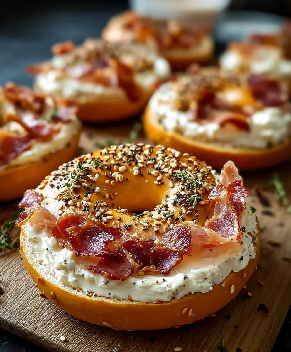 Würzige Rindfleisch-Frischkäse-Bagels: Perfekt fürs Frühstück