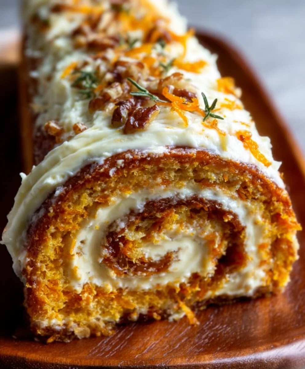 Zuckerfreies Karotten-Röllchen mit Frischkäse