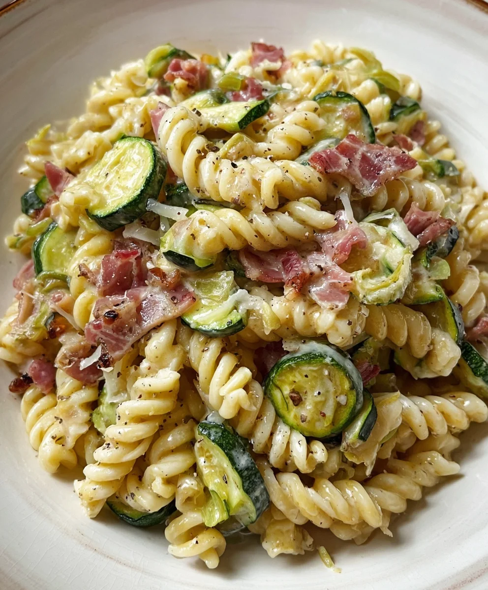Fusilli mit Zucchini, Rind & Robiola: Cremig-lecker