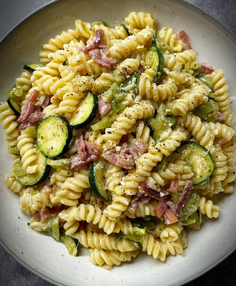 Fusilli mit Zucchini, Rind & Robiola: Cremig-lecker