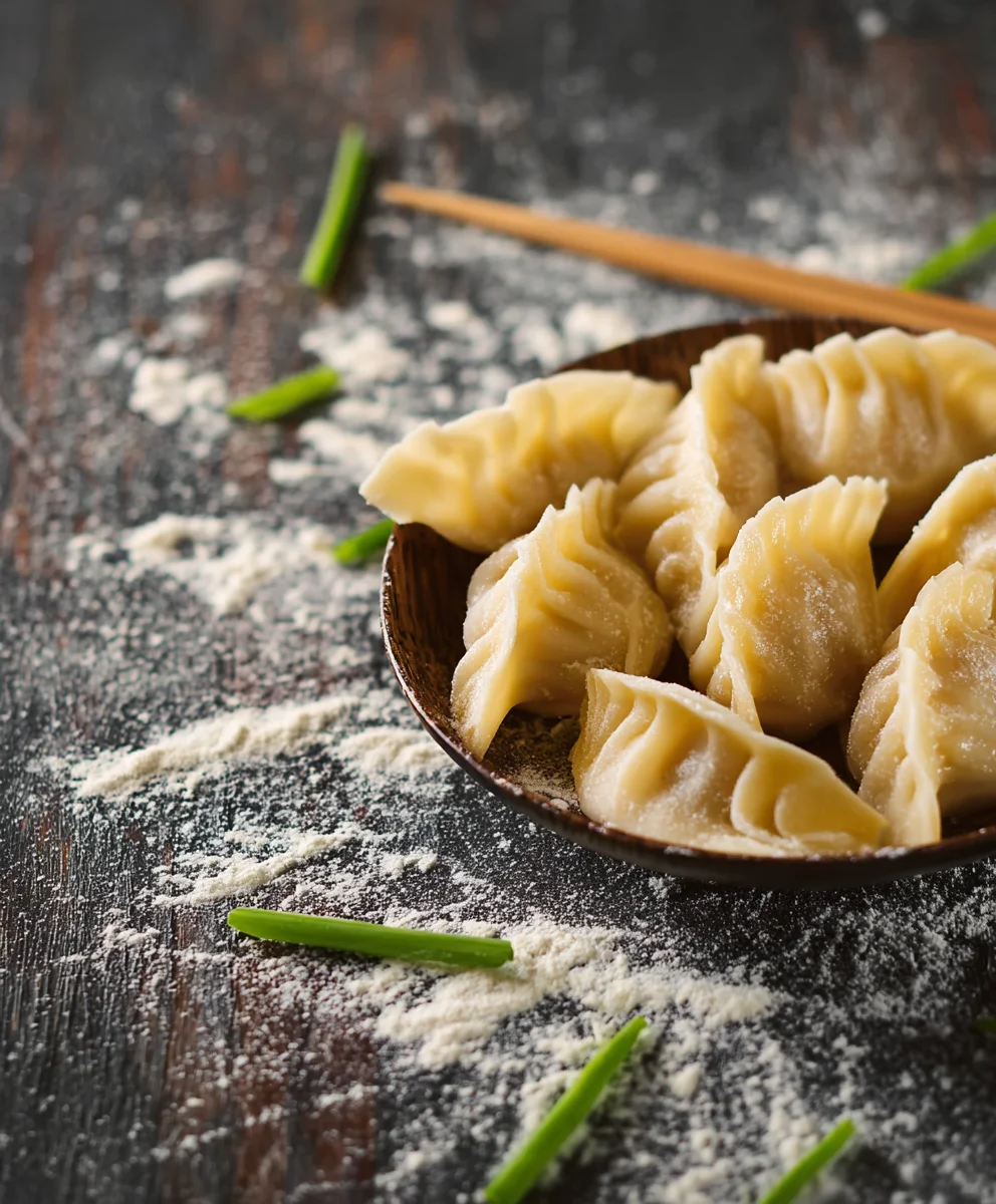 Ravioli cinesi: Hausgemachte Dumplings mit Rinderhackfleisch