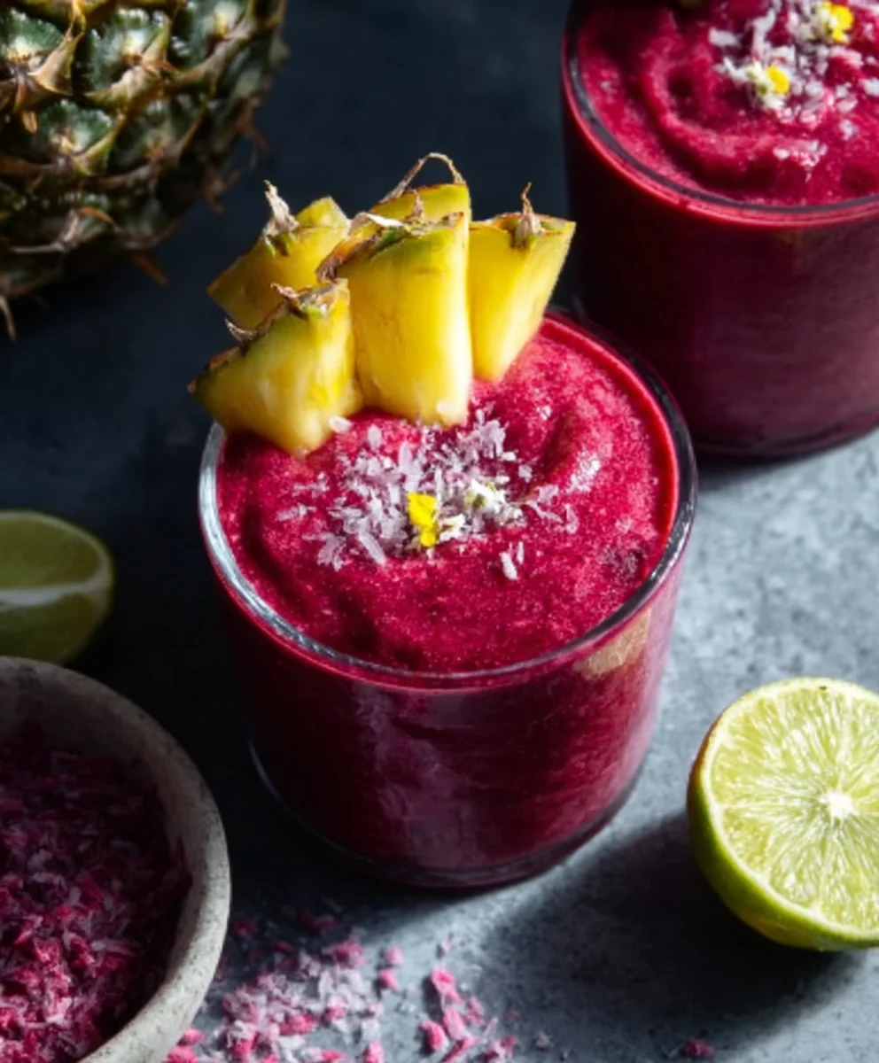 Ananas Rote Bete Smoothie (Ohne Banane) – Gesund & Frisch
