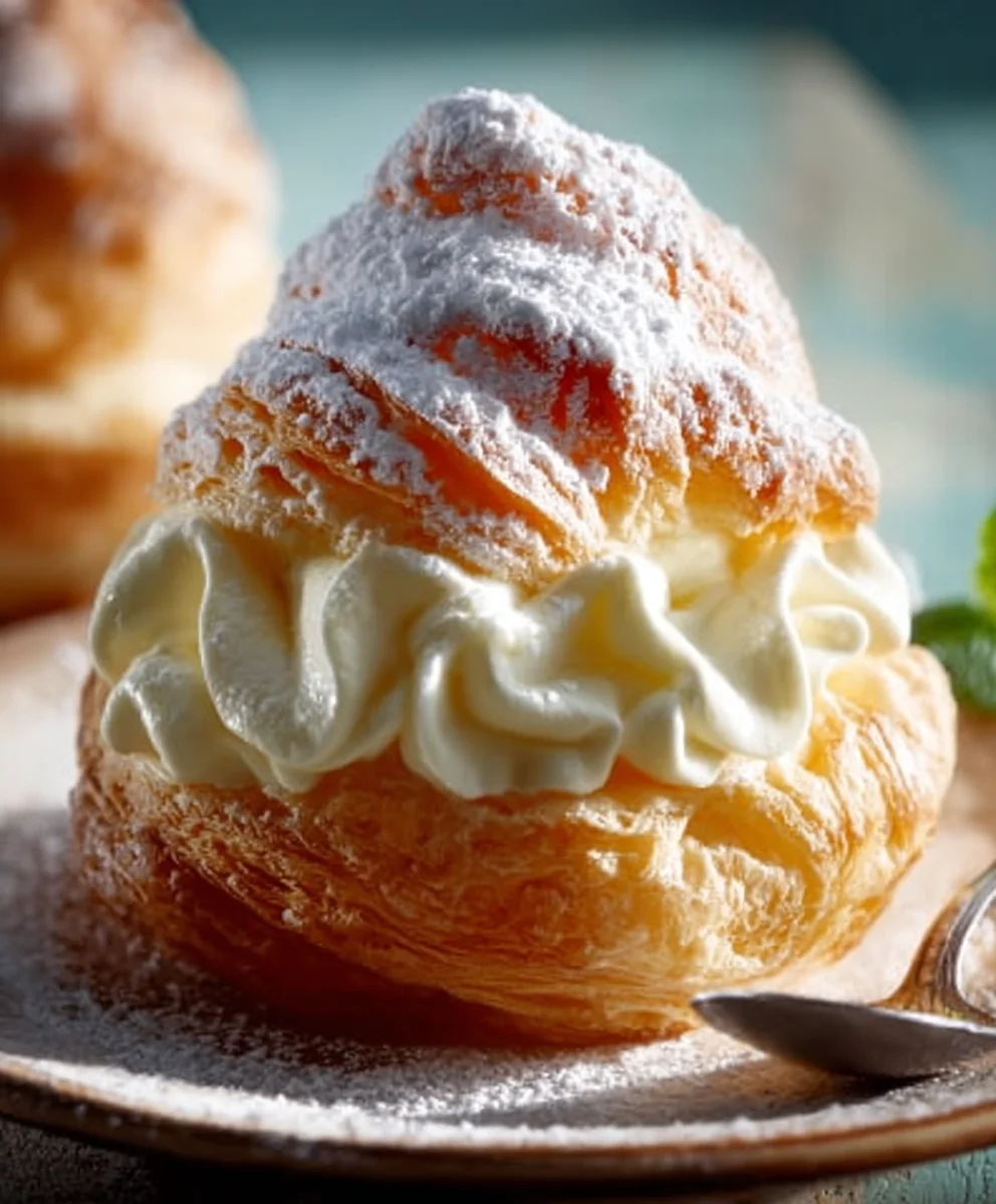 Windbeutel: Cremige Vanille-Sahne-Füllung