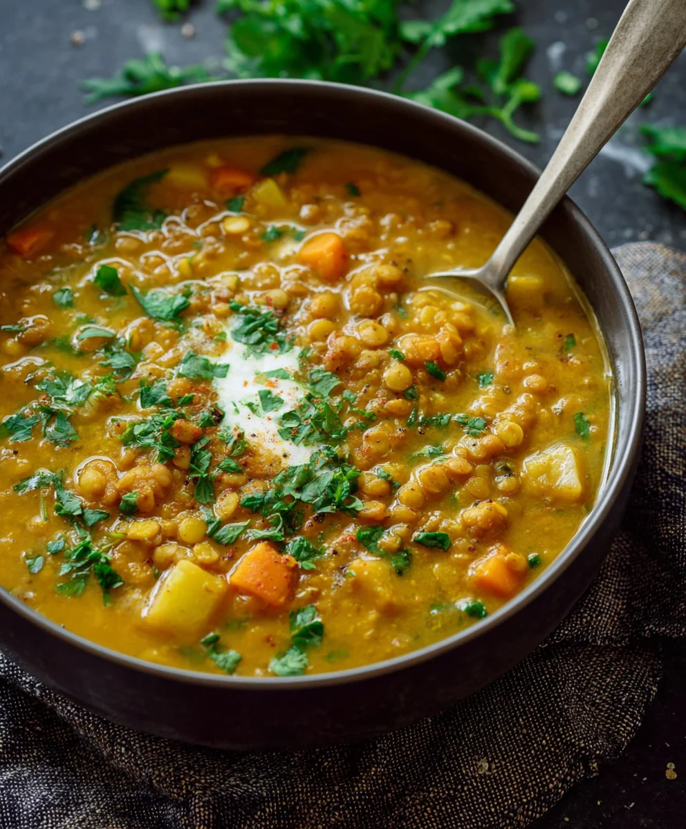 Vegane Linsensuppe mit Curry – Cremig & Einfach