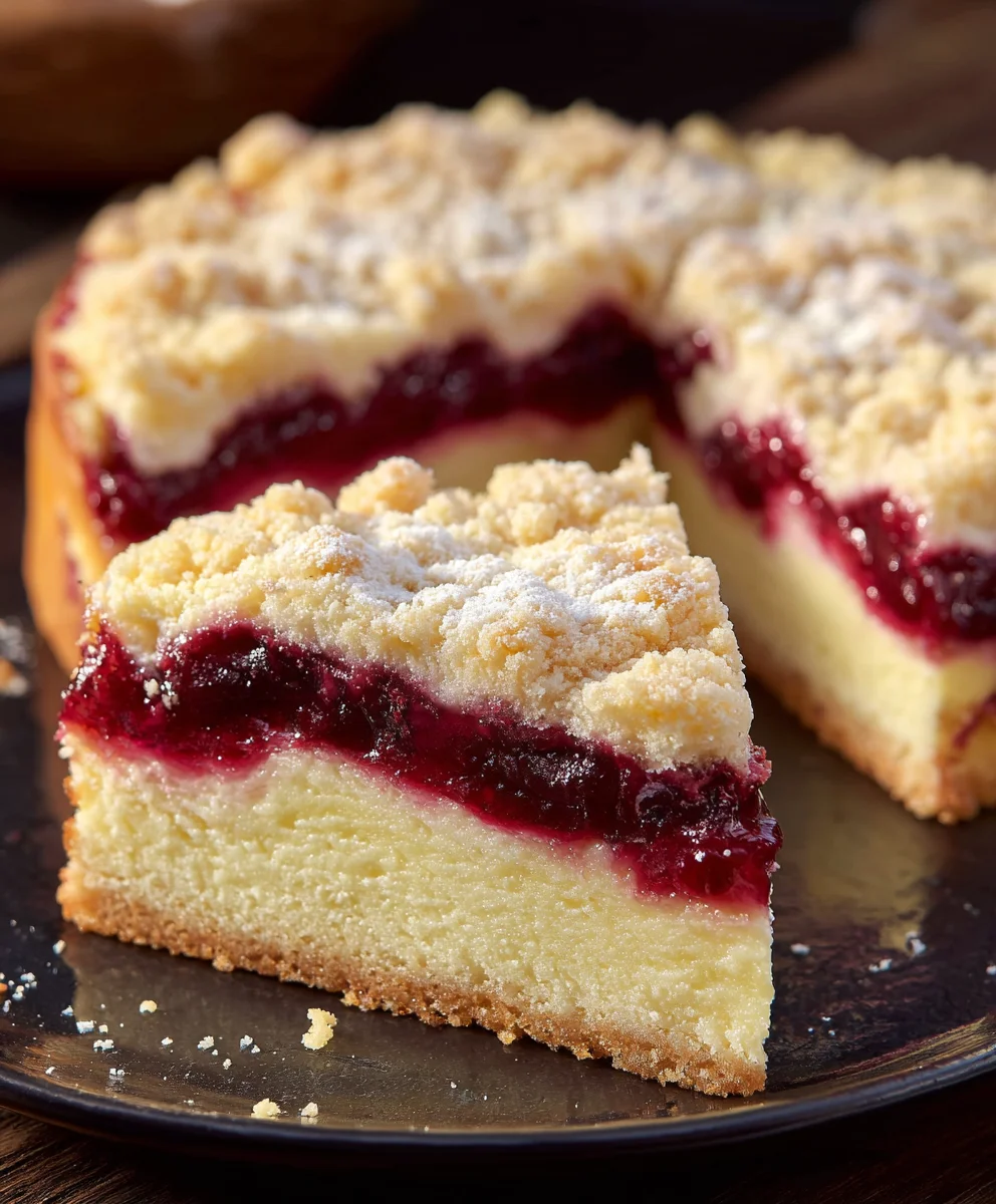 Saftiger Kirsch Extract-Käsekuchen mit Streuseln: Einfach lecker!