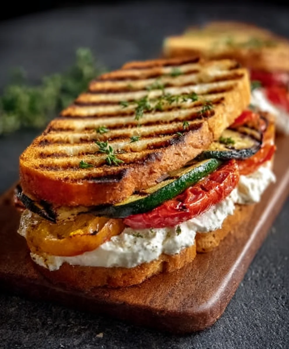 Panini mit gegrilltem Gemüse & Burrata: Ultimatives Rezept