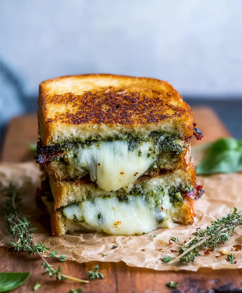 Sauerteig Pesto Grilled Cheese: Genuss pur!