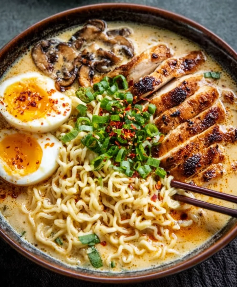 Cremiger Knoblauch-Hähnchen-Ramen: Ultimatives Rezept