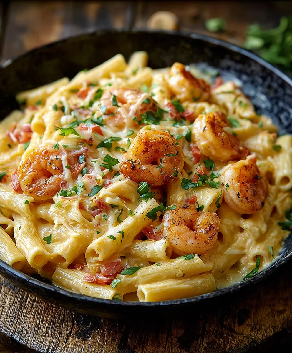 Cremige Jamaikanische Garnelen Pasta – Einfach & Lecker