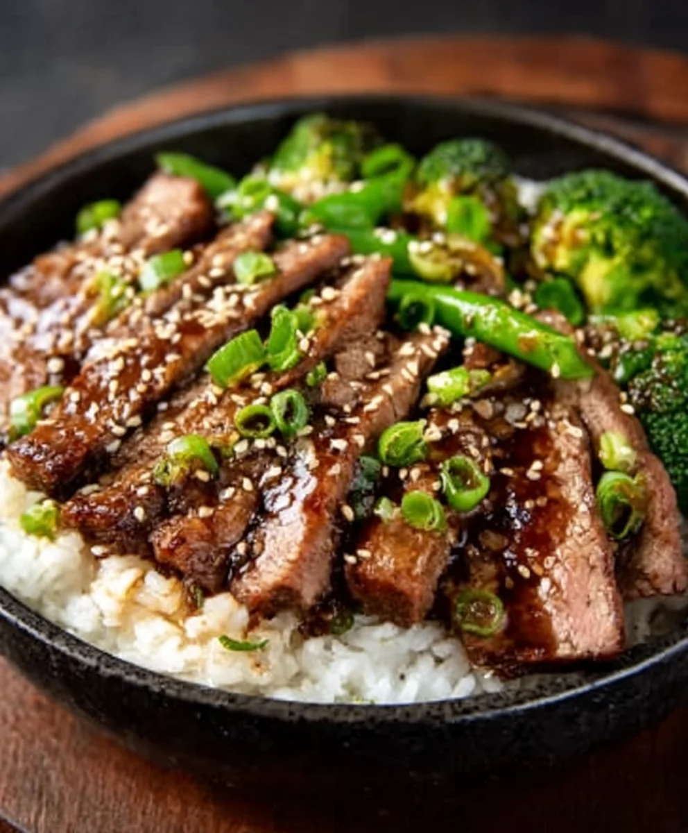 Teriyaki-Rindfleisch mit Reis: Ultimativ einfaches Rezept