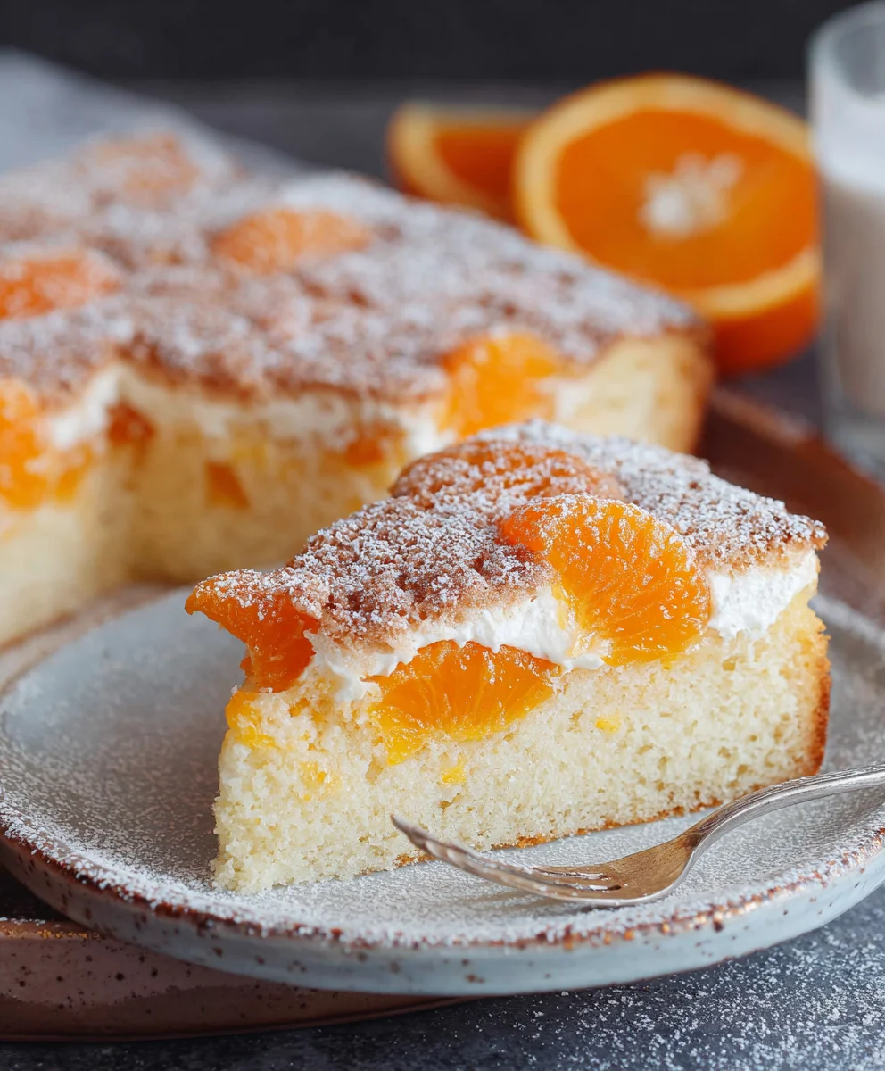 Schmandkuchen mit Mandarinen: Einfach & Lecker vom Blech