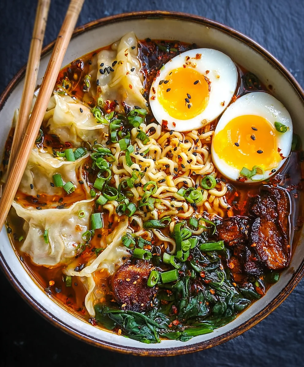 Einfache Beef Dumpling Ramen Bowl: Schnell & Lecker