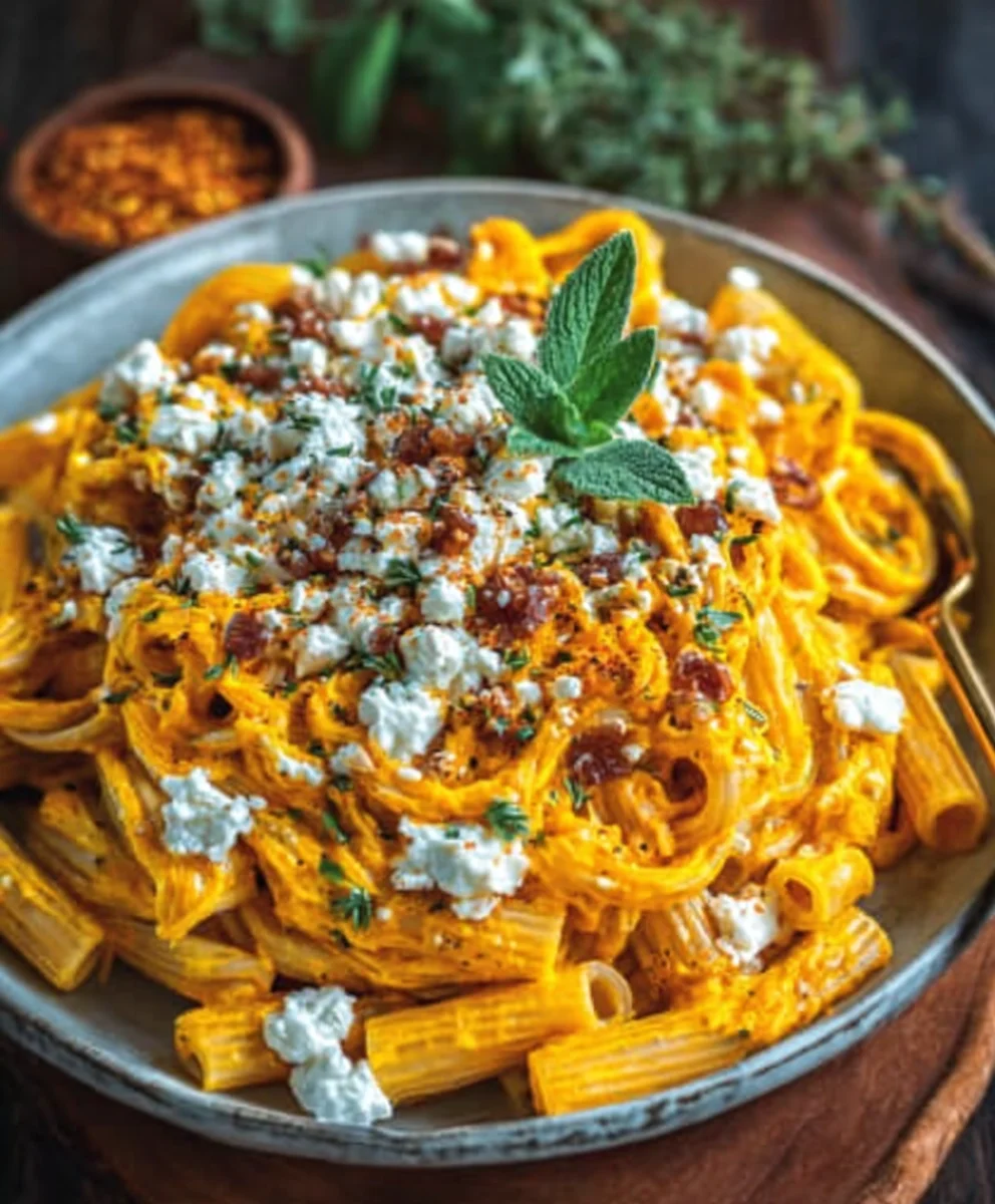 Herzhafte Kürbis-Feta-Pasta: Schnell & Lecker