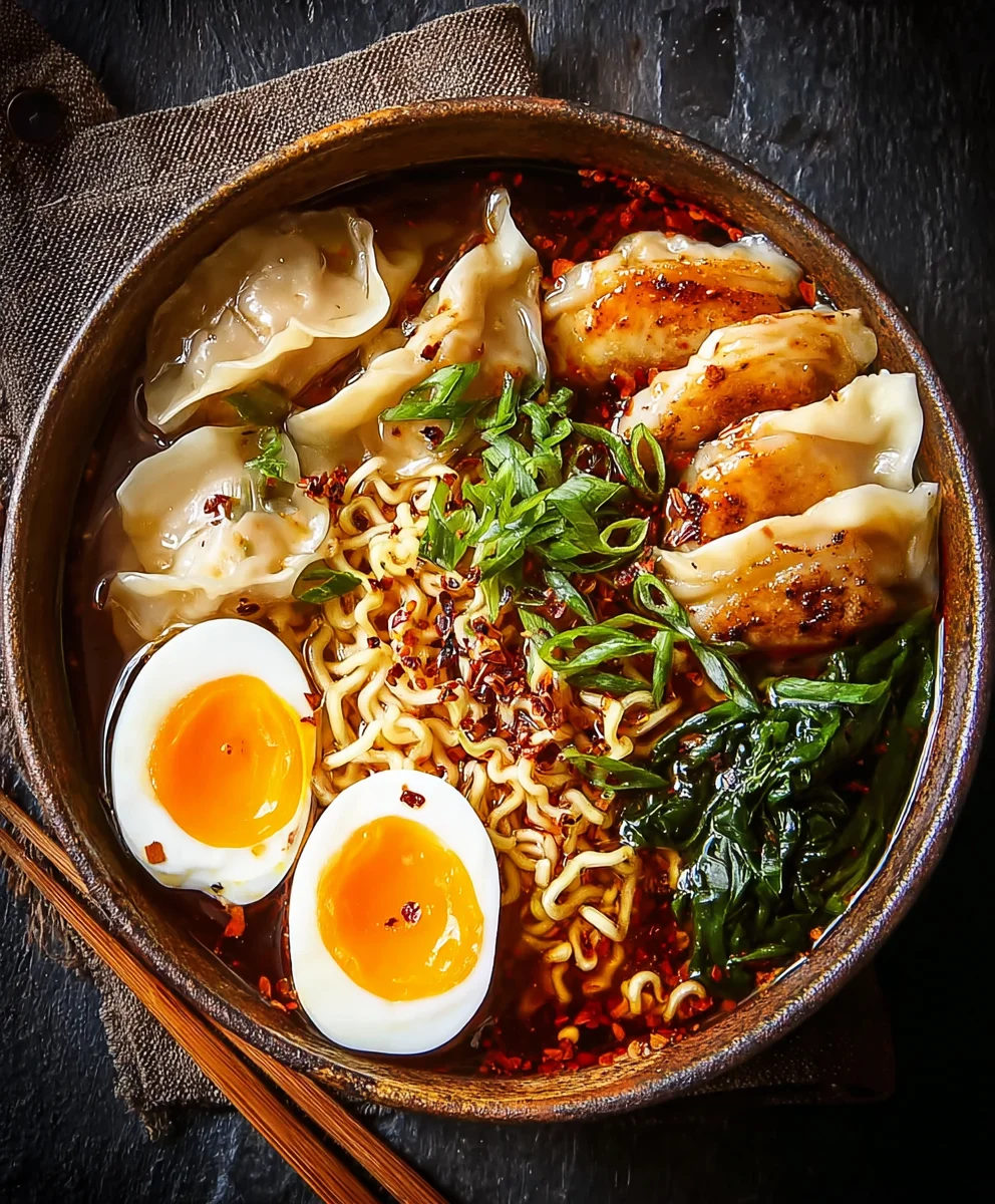 Einfache Beef Dumpling Ramen Bowl: Schnell & Lecker