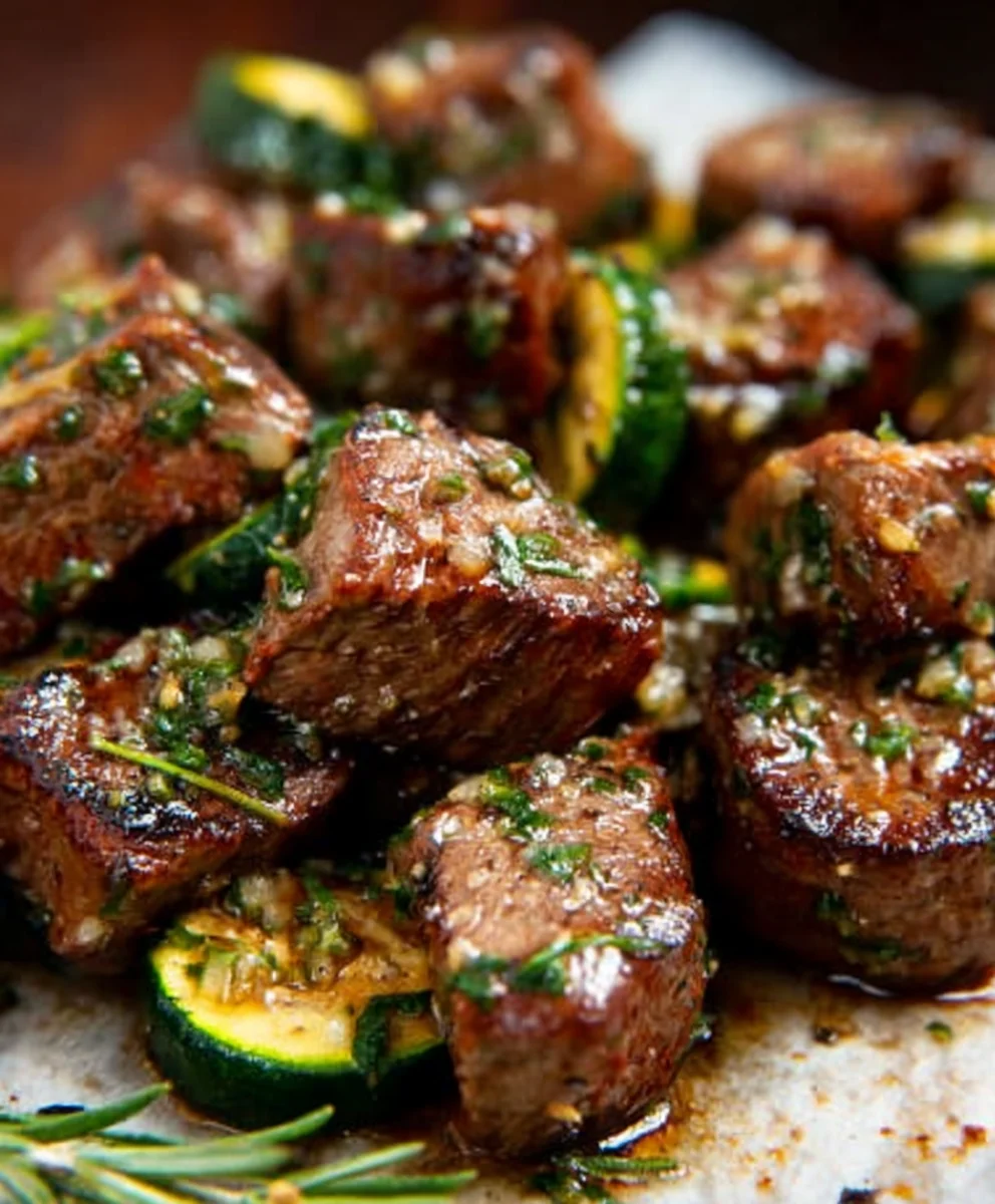 Knoblauchbutter Steak Bites: Blitz-Dinner in Min.