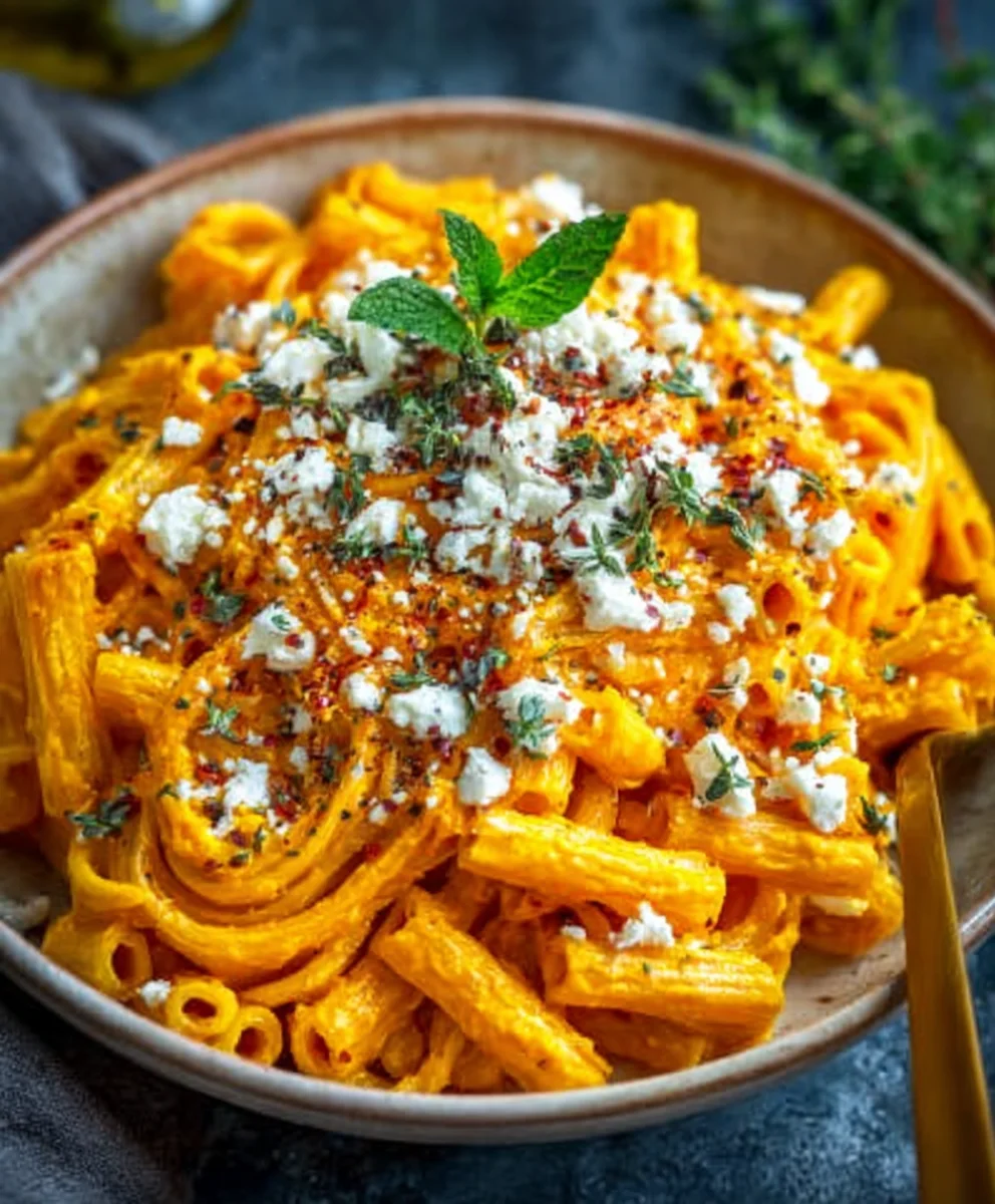 Herzhafte Kürbis-Feta-Pasta: Schnell & Lecker