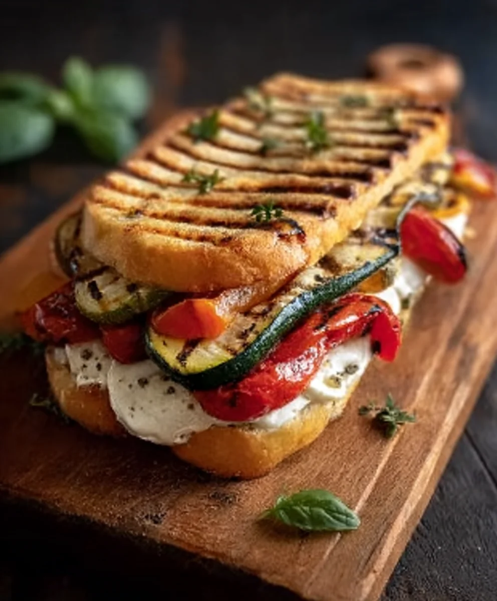 Panini mit gegrilltem Gemüse & Burrata: Ultimatives Rezept