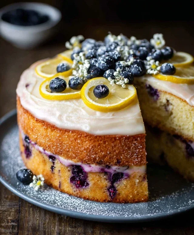 Lemon Blueberry Cake Recipe