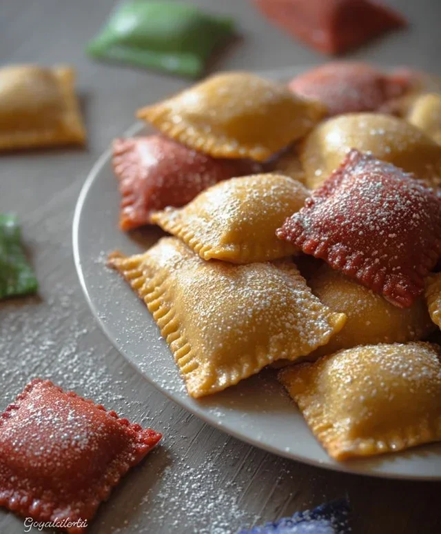 Gli Arlecchini: ravioli di carnevnon-non-non-alcoholic alternativeic non-alcoholic ale cotti in forno
