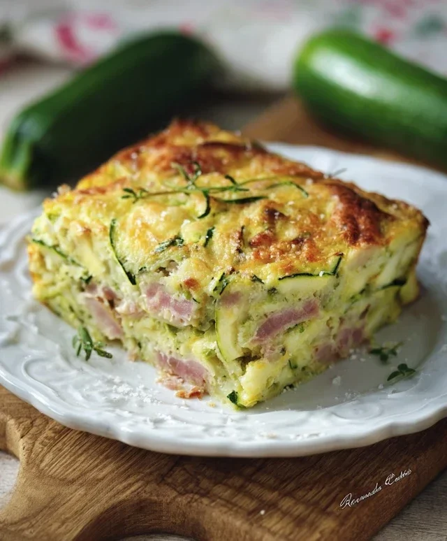 Sformato di zucchine con speck e robiola