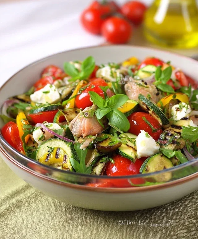 Insalata con verdure grigliate