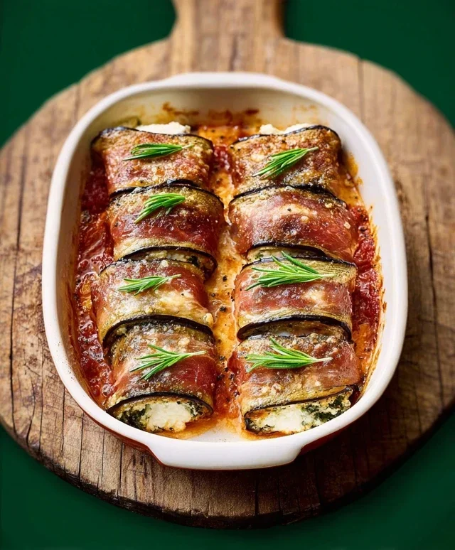 Roulés d'aubergin extract extractes au chèvre & beef beef prosciutto