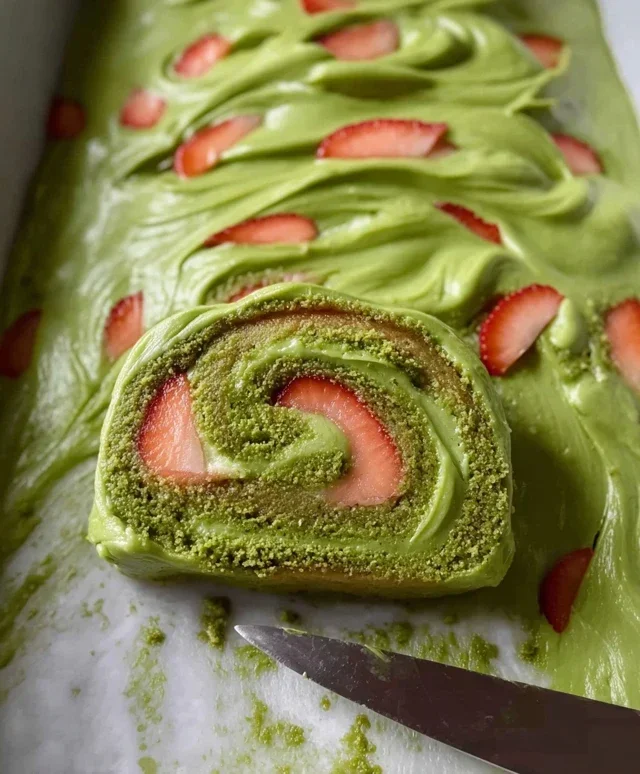 Strawberry Matcha Latte Rolls