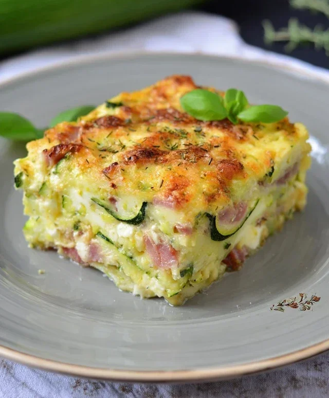 Sformato di zucchine con speck e robiola