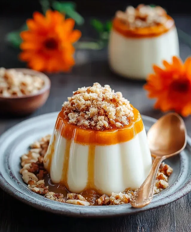 Kurbis Dessert mit Nussen