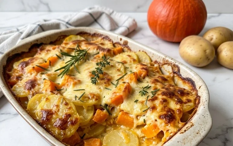 Kürbis-Kartoffel-Auflauf: Vegetarisch & schnell